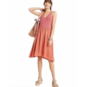 Anthropologie Dolan Left Coast Dress Rust Orange Size M